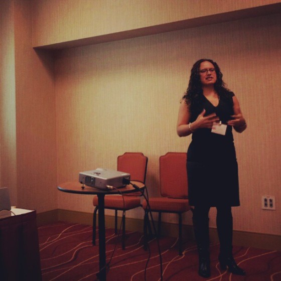 I presented at the National Women's Studies Association Conference in 2012 (photo credit: Veronica Arreola). 