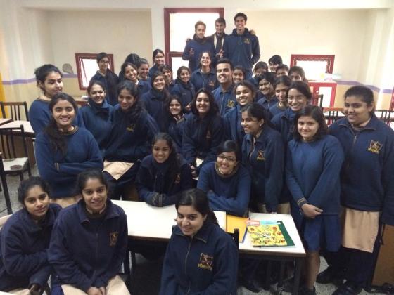 Students at the Sanskriti School in New Delhi talked with me about gender and sexuality in Indian culture (photo credit: Ileana Jiménez)